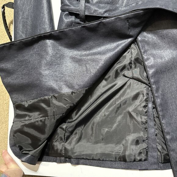 Sharif 187 Couture Women's Embellished Metallic Blue/Black  Trench Coat - Size M - Picture 5 of 10